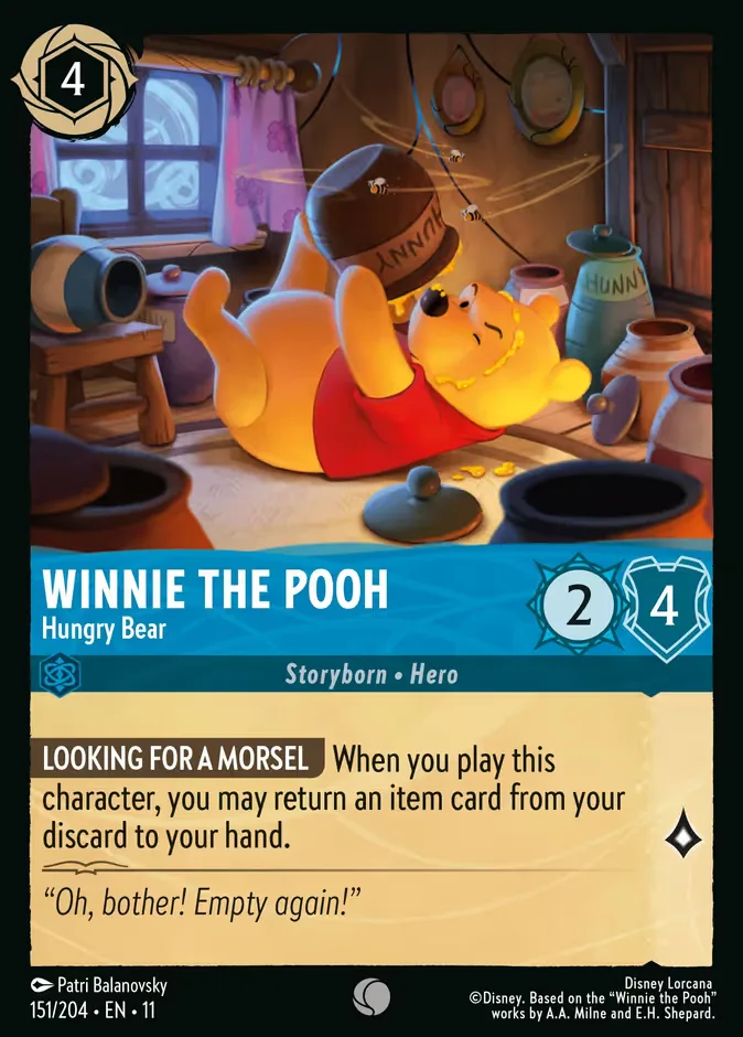Winnie the Pooh #151 Winterspell Disney Lorcana card