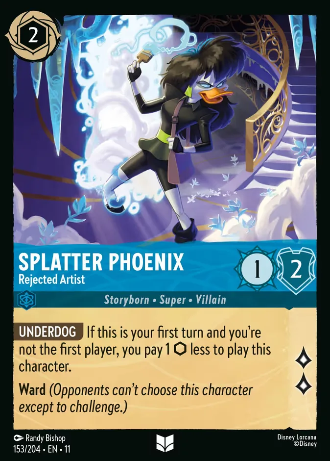 Splatter Phoenix #153 Winterspell Disney Lorcana card