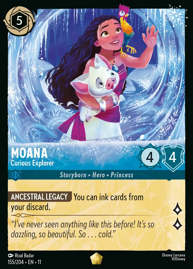 Moana #155 Winterspell Disney Lorcana card