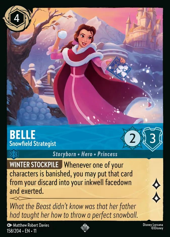 Belle #158 Winterspell Disney Lorcana card