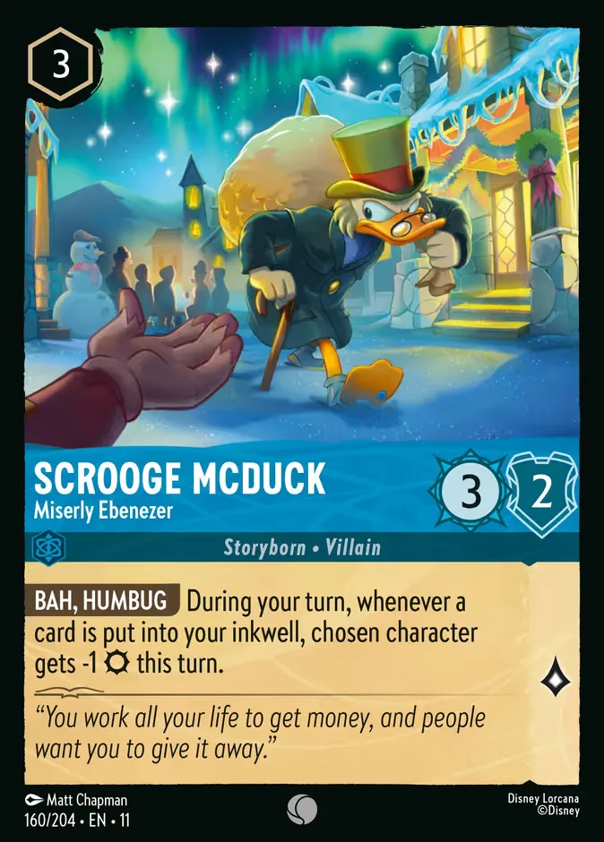 Scrooge McDuck #160 Winterspell Disney Lorcana card
