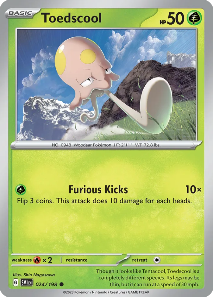 Toedscool #24 Scarlet & Violet Pokemon card