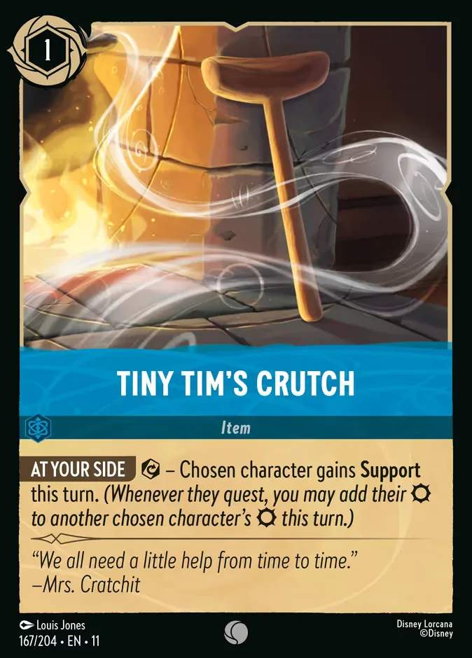 Tiny Tim's Crutch #167 Winterspell Disney Lorcana card
