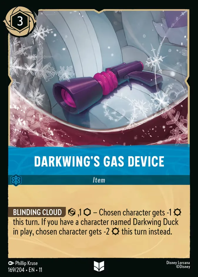 Darkwing's Gas Device #169 Winterspell Disney Lorcana card
