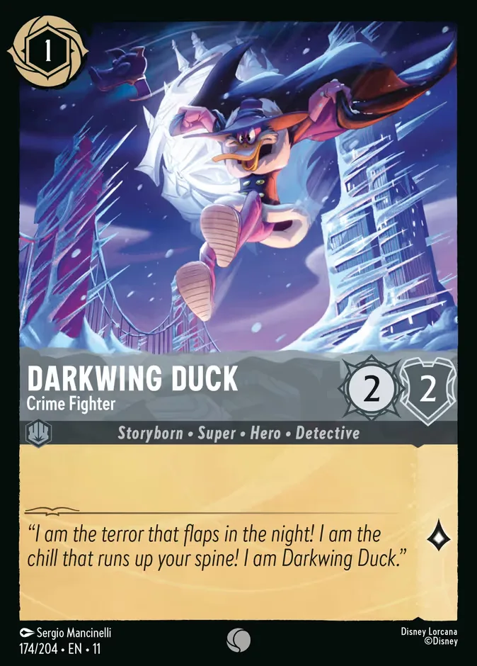 Darkwing Duck #174 Winterspell Disney Lorcana card