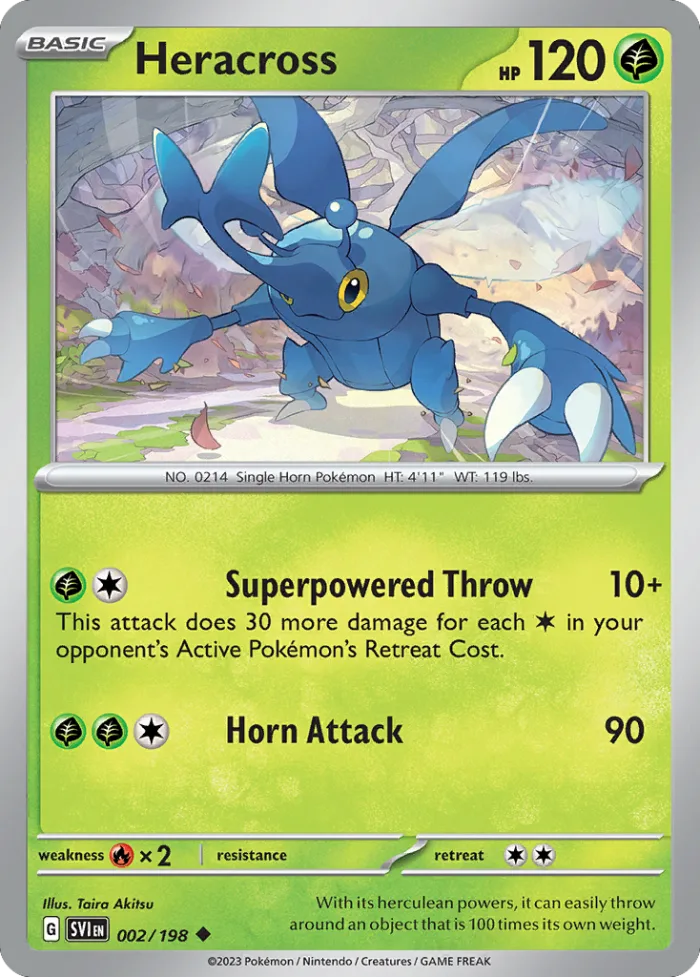 Heracross #2 Scarlet & Violet Pokemon card