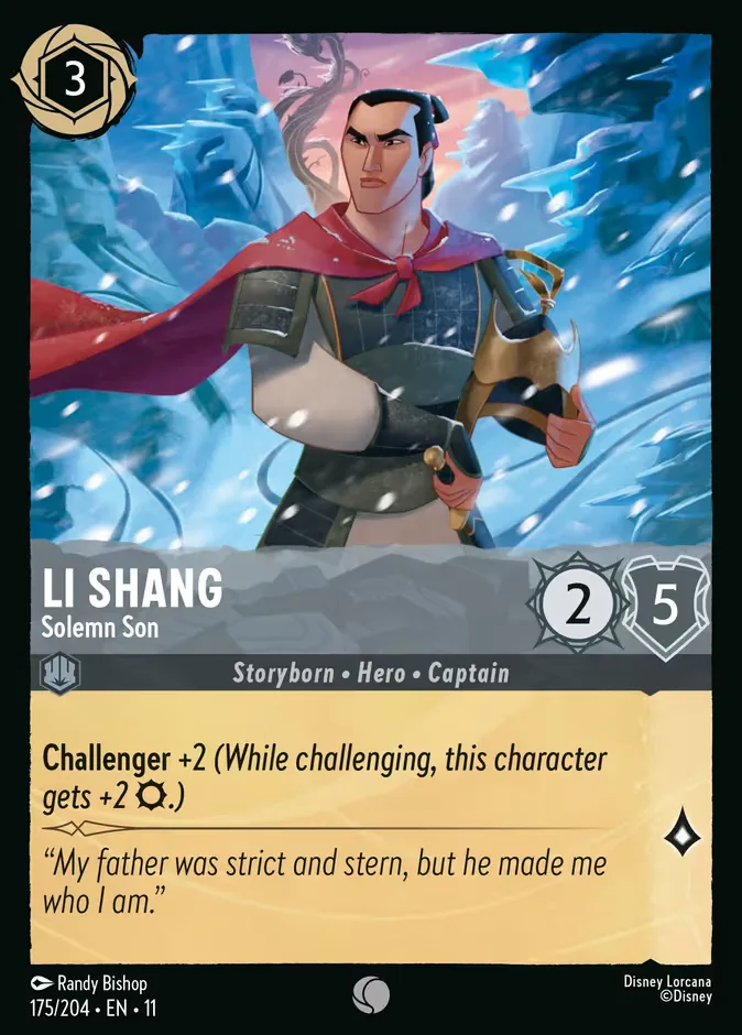 Li Shang #175 Winterspell Disney Lorcana card