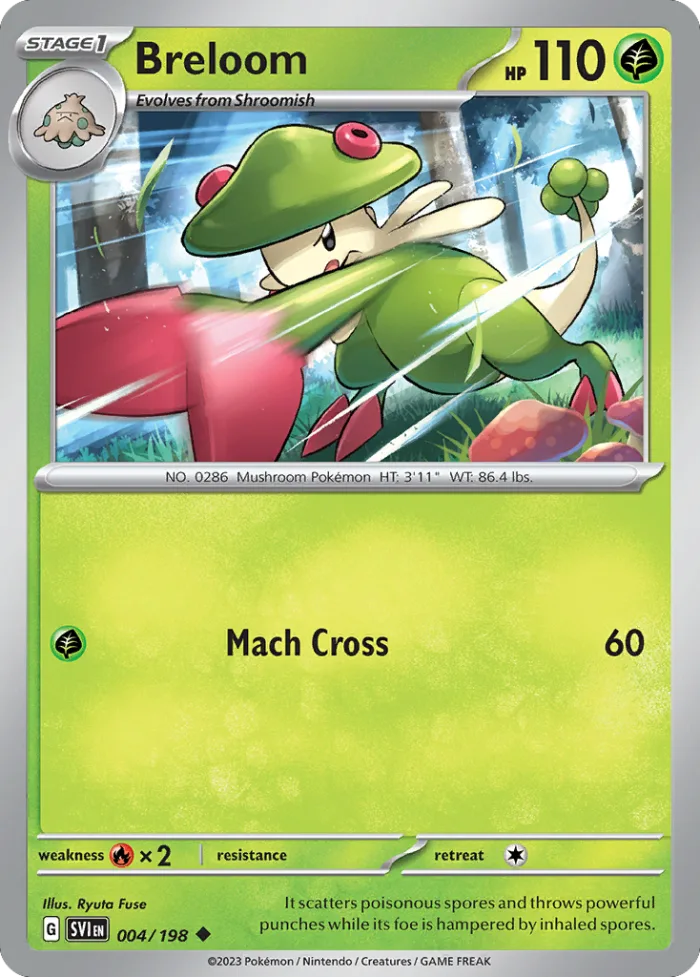 Breloom #4 Scarlet & Violet Pokemon card