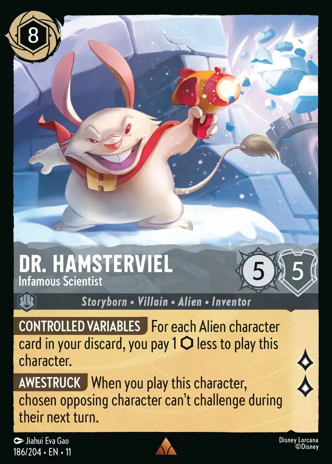 Dr. Hamsterviel #186 Winterspell Disney Lorcana card