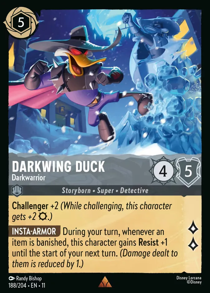 Darkwing Duck #188 Winterspell Disney Lorcana card
