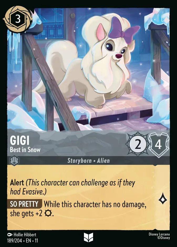 Gigi #189 Winterspell Disney Lorcana card