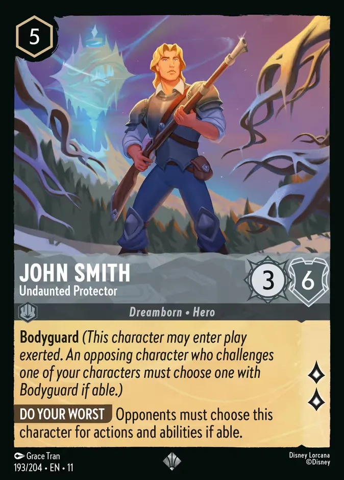John Smith #193 Winterspell Disney Lorcana card