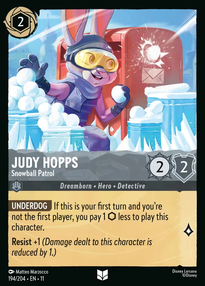 Judy Hopps #194 Winterspell Disney Lorcana card