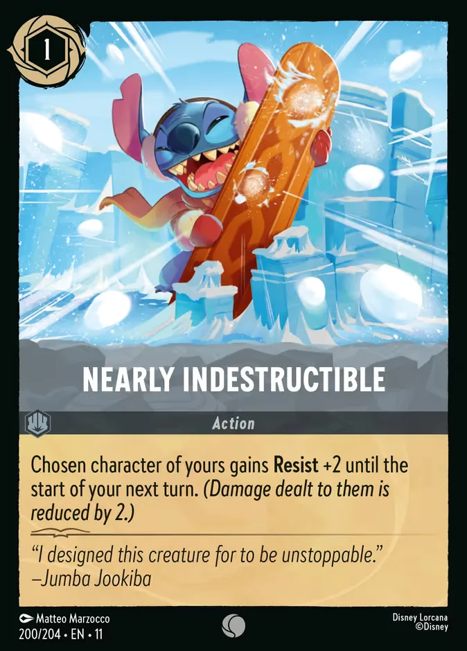 Nearly Indestructible #200 Winterspell Disney Lorcana card