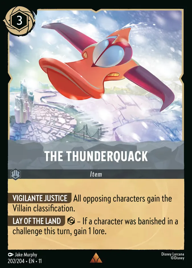 The Thunderquack #202 Winterspell Disney Lorcana card