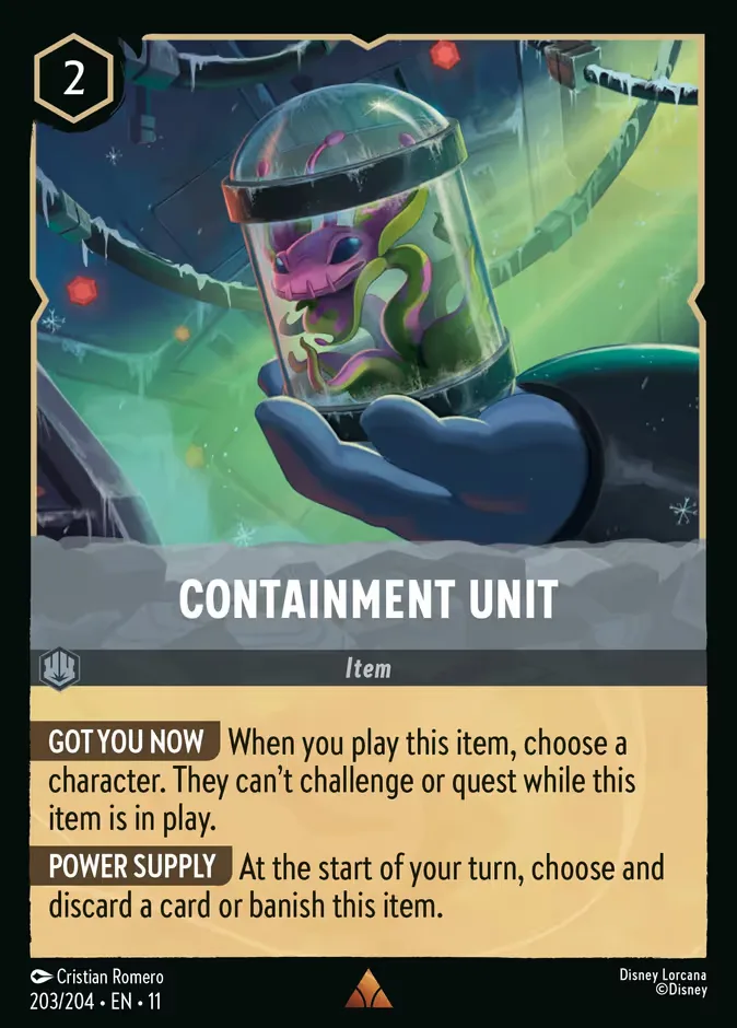 Containment Unit #203 Winterspell Disney Lorcana card