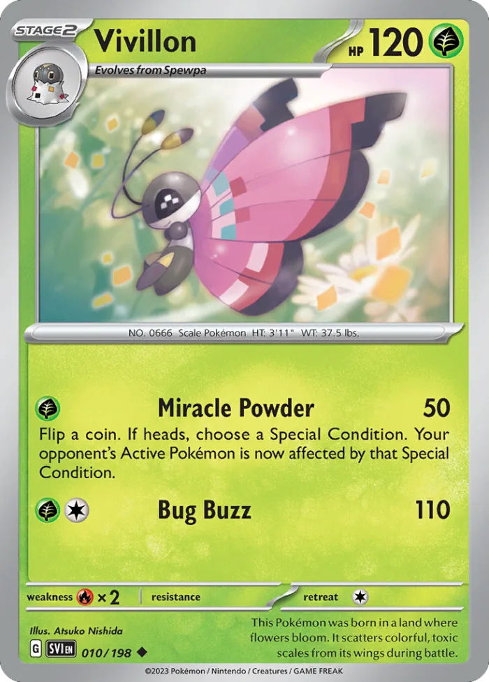 Vivillon #10 Scarlet & Violet Pokemon card