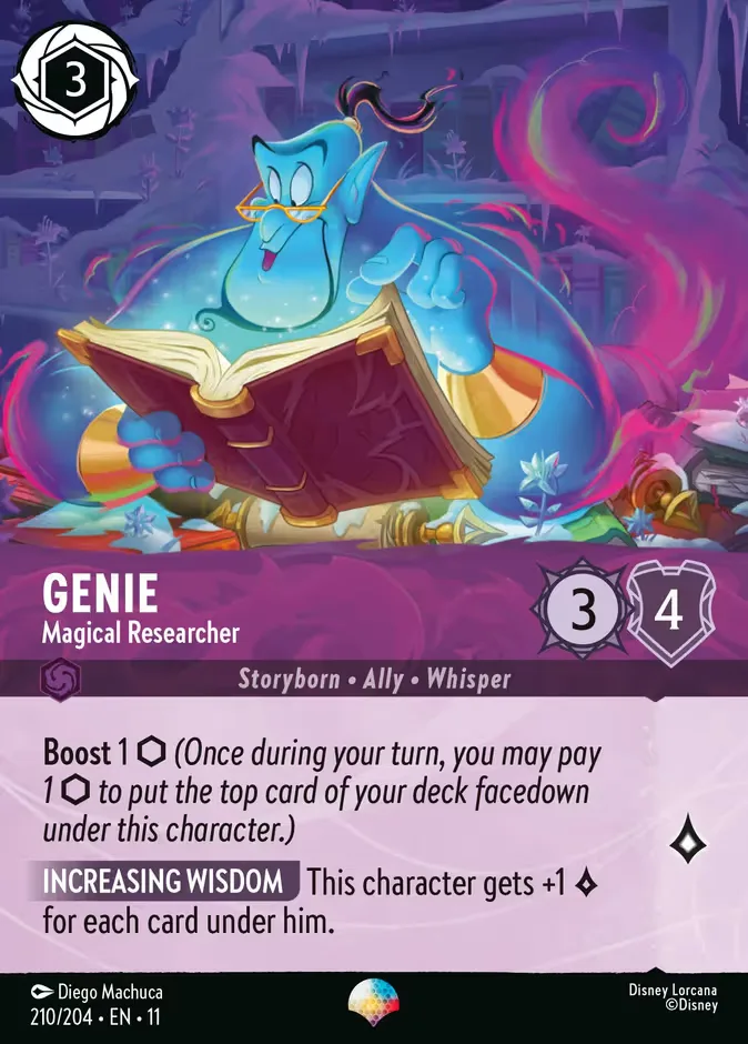 Genie #210 Winterspell Disney Lorcana card