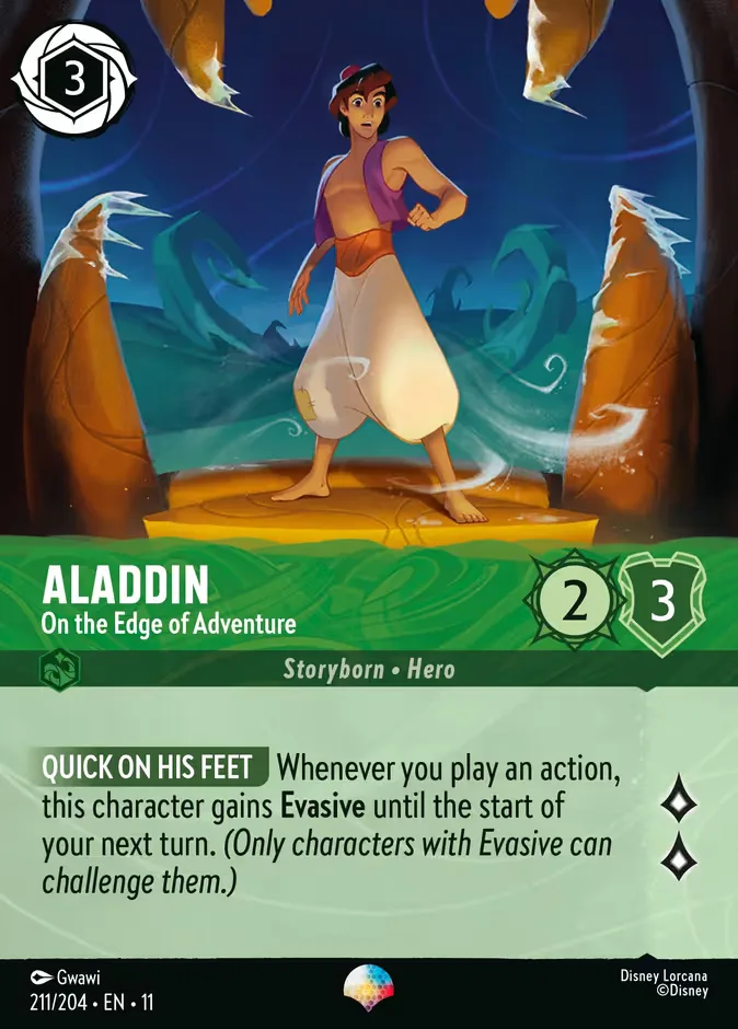 Aladdin #211 Winterspell Disney Lorcana card