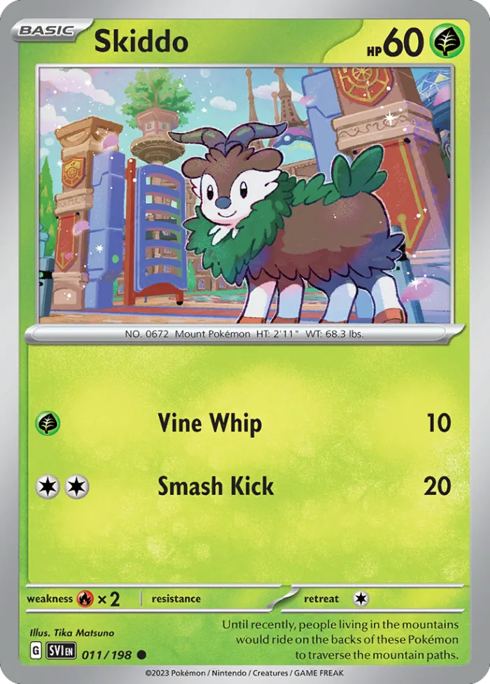 Skiddo #11 Scarlet & Violet Pokemon card