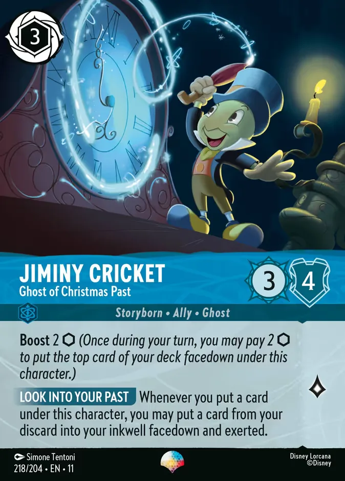 Jiminy Cricket #218 Winterspell Disney Lorcana card