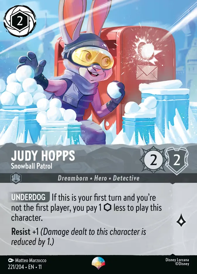Judy Hopps #221 Winterspell Disney Lorcana card