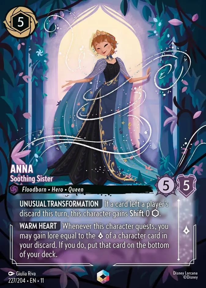 Anna #227 Winterspell Disney Lorcana card