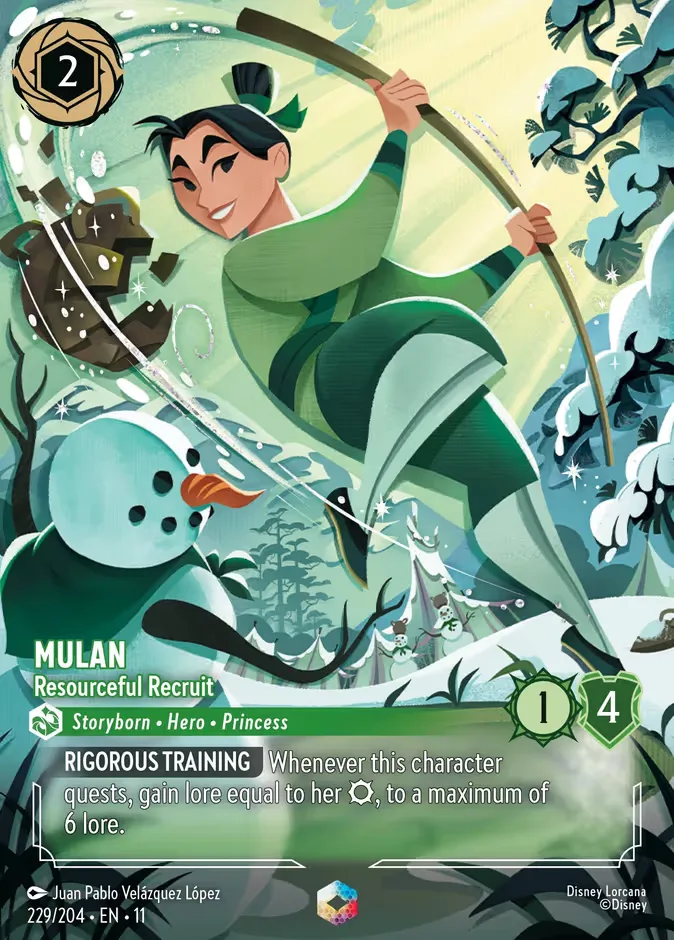 Mulan #229 Winterspell Disney Lorcana card