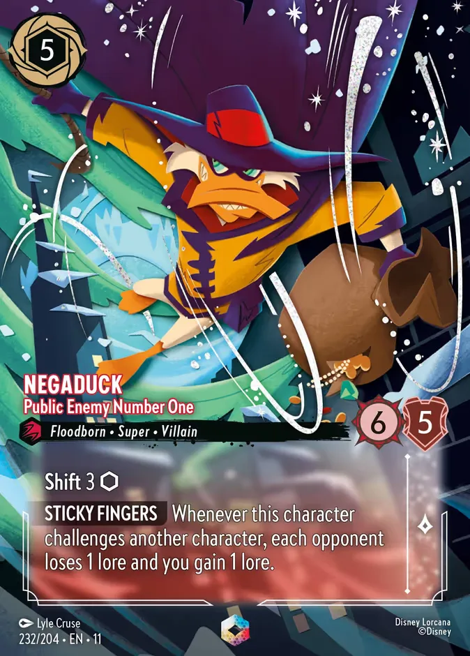 Negaduck #232 Winterspell Disney Lorcana card