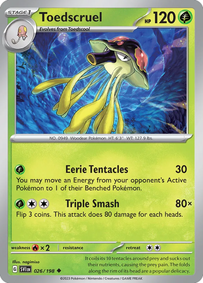 Toedscruel #26 Scarlet & Violet Pokemon card