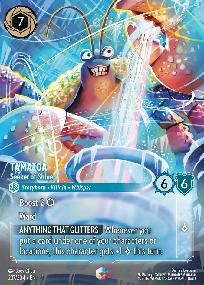 Tamatoa #237 Winterspell Disney Lorcana card