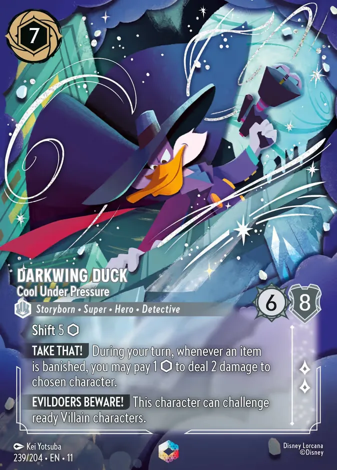 Darkwing Duck #239 Winterspell Disney Lorcana card