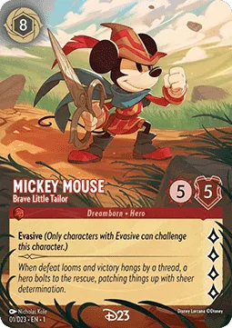 Mickey Mouse #1 D23 Expo 2024 Collector's Set Disney Lorcana card