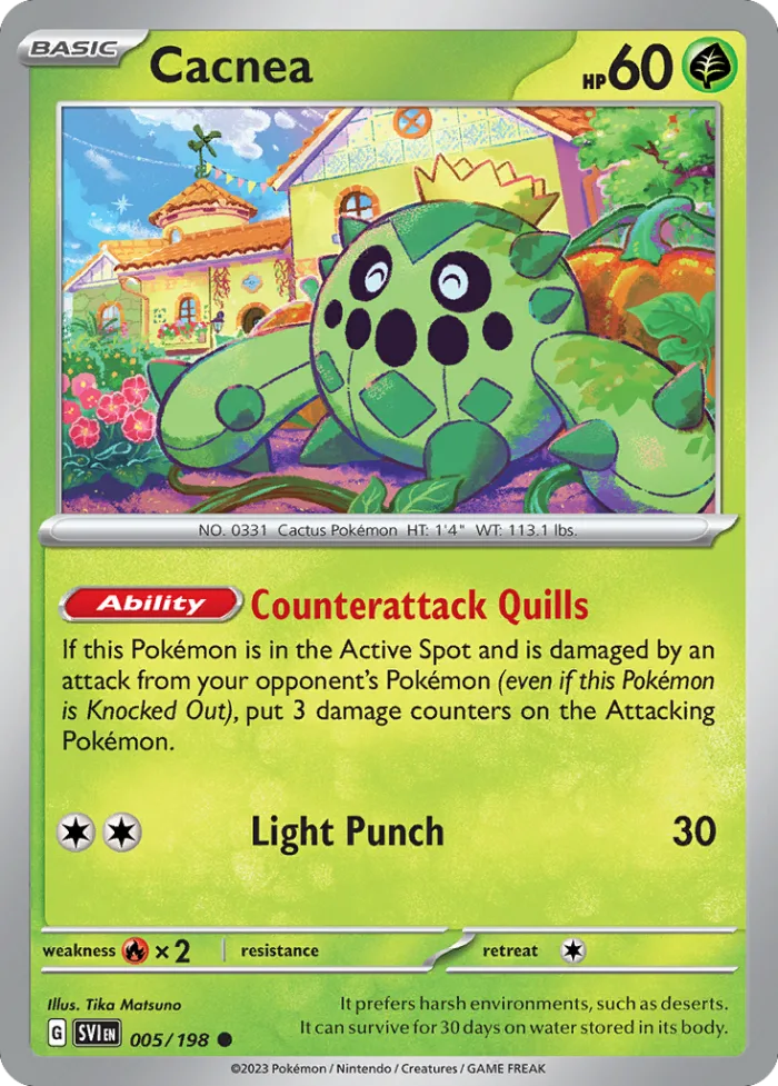 Cacnea #5 Scarlet & Violet Pokemon card