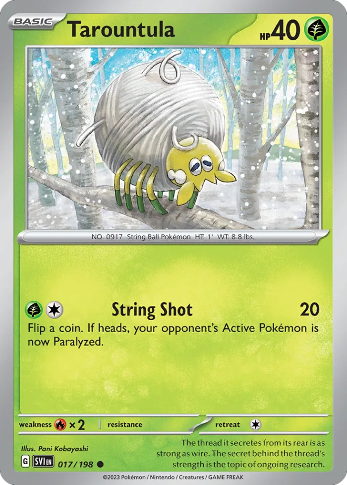 Tarountula #17 Scarlet & Violet Pokemon card
