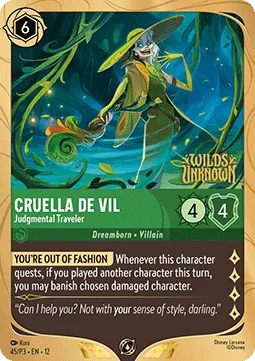 Cruella De Vil #45 Promo Set 3 Disney Lorcana card