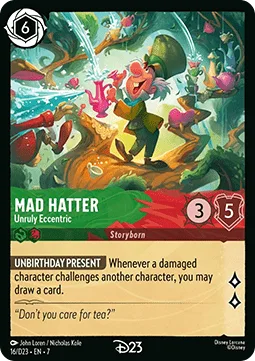 Mad Hatter #16 D23 Expo 2024 Collector's Set Disney Lorcana card
