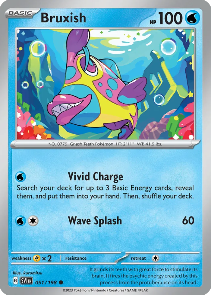Bruxish #51 Scarlet & Violet Pokemon card