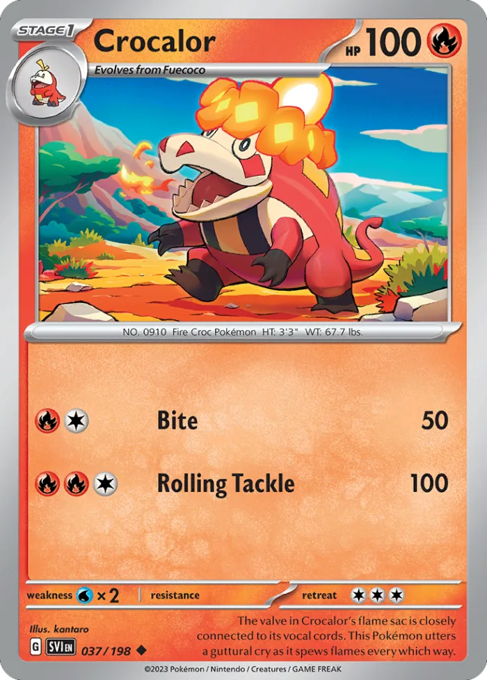 Crocalor #37 Scarlet & Violet Pokemon card