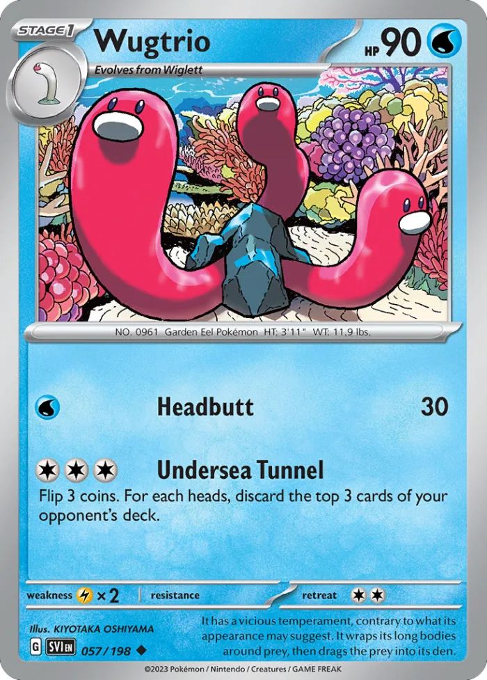 Wugtrio #57 Scarlet & Violet Pokemon card