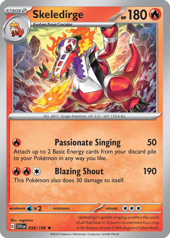 Skeledirge #38 Scarlet & Violet Pokemon card