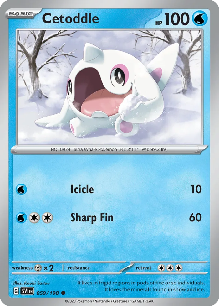 Cetoddle #59 Scarlet & Violet Pokemon card