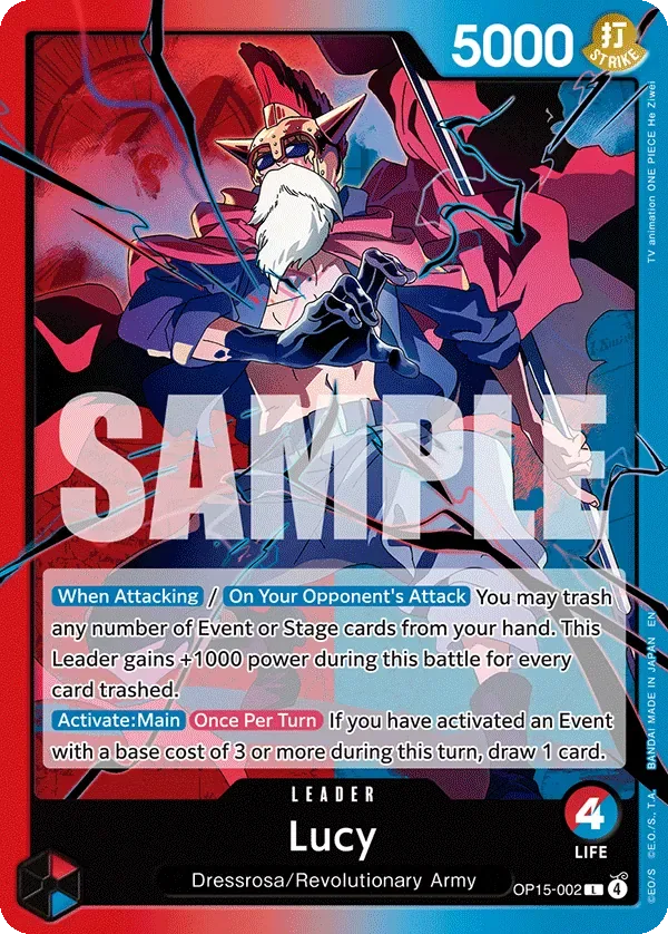 Lucy #OP15-002 Adventure on Kami's Island One Piece card