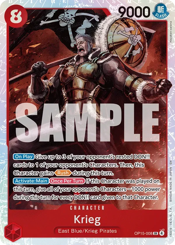 Krieg #OP15-008 Adventure on Kami's Island One Piece card