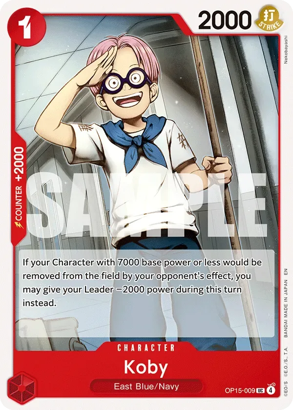 Koby #OP15-009 Adventure on Kami's Island One Piece card
