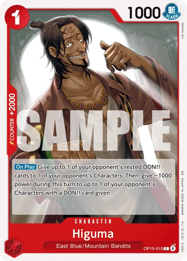 Higuma #OP15-015 Adventure on Kami's Island One Piece card