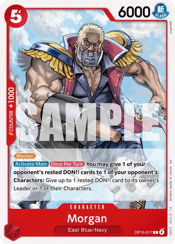 Morgan #OP15-017 Adventure on Kami's Island One Piece card