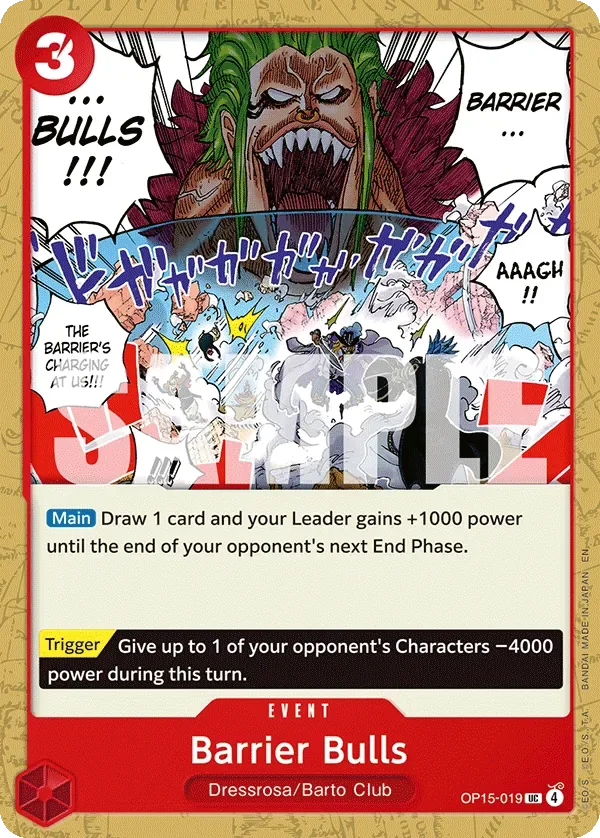 Barrier Bulls #OP15-019 Adventure on Kami's Island One Piece card