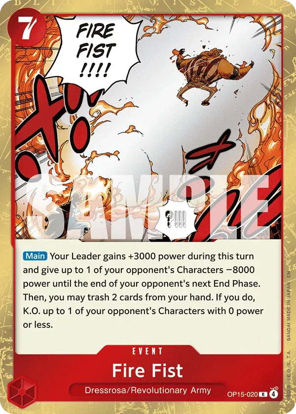 Fire Fist #OP15-020 Adventure on Kami's Island One Piece card