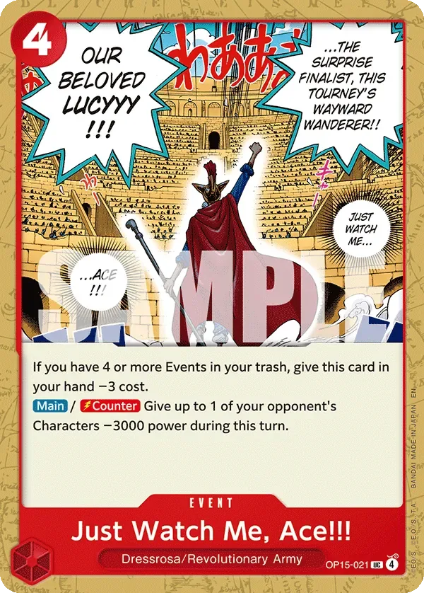 Just Watch Me, Ace!!! #OP15-021 Adventure on Kami's Island One Piece card